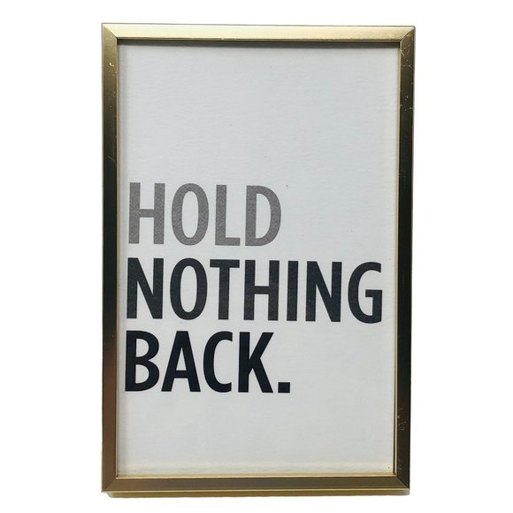 Hallmark Framed Art Print Motivational Gift "Hold Nothing Back" - Picture 1 of 2